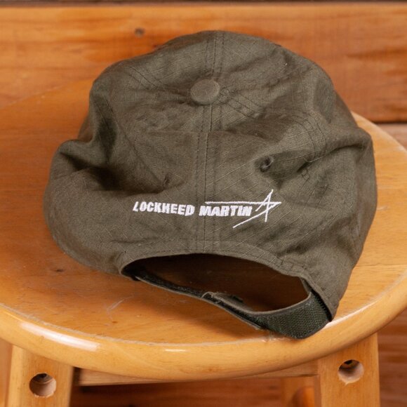Lockheed Martin F35 Jet Fighter Ripstop Cotton Hat in Olive Drab - Picture 2 of 6